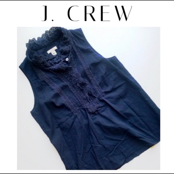 J. Crew Tops - J. Crew Cotton Crochet Blouse